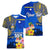 Personalised Nauru Independence Day Women V Neck T Shirt Nauruan Tribal Flag Style LT03 - Polynesian Pride