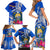 Personalised Nauru Coat of Arms Family Matching Short Sleeve Bodycon Dress and Hawaiian Shirt Tropical Flower Polynesian Pattern LT03 - Polynesian Pride