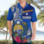 Personalised Nauru Coat of Arms Hawaiian Shirt Tropical Flower Polynesian Pattern LT03 - Polynesian Pride