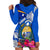 Personalised Nauru Coat of Arms Hoodie Dress Tropical Flower Polynesian Pattern LT03 - Polynesian Pride