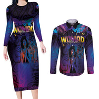 Aotearoa Arts Festival 2025 Couples Matching Long Sleeve Bodycon Dress and Long Sleeve Button Shirt Maori Music Art Dance - Rhythmic Vibes