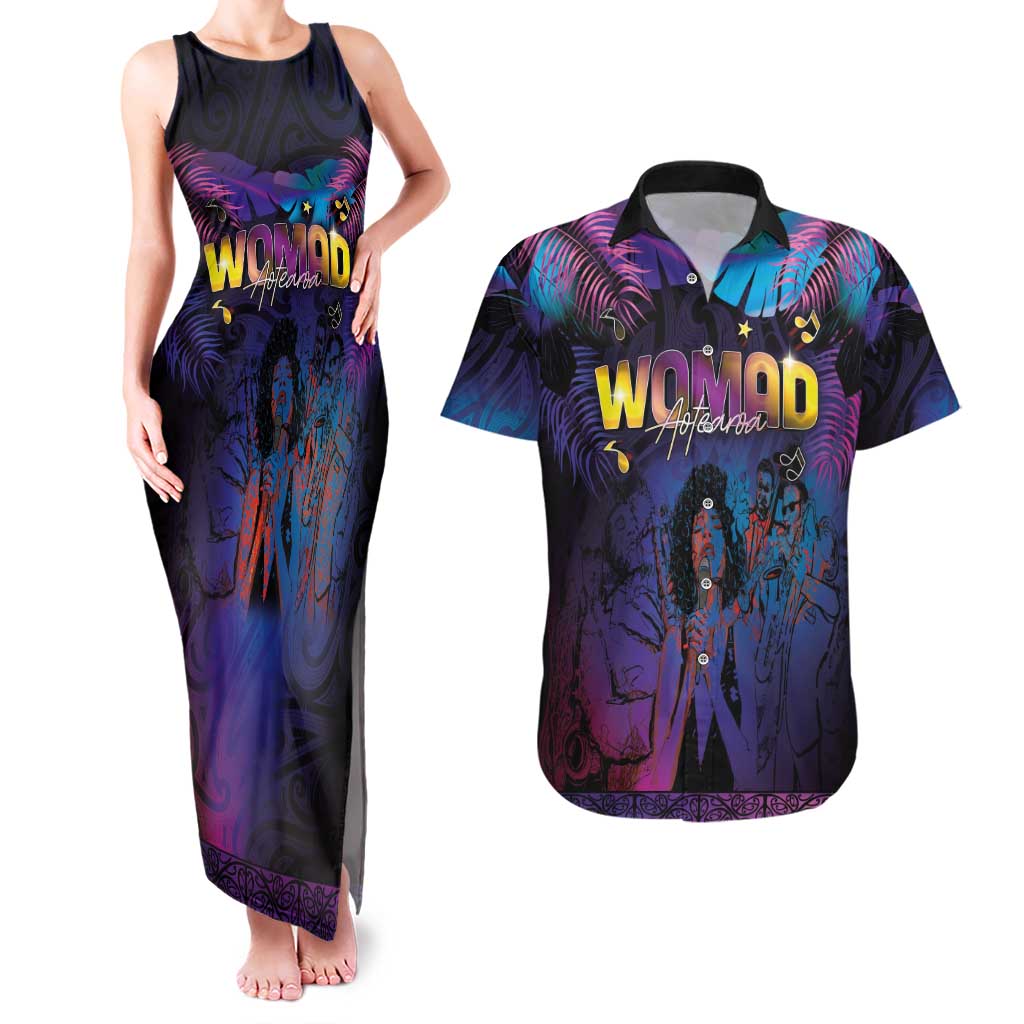Aotearoa Arts Festival 2025 Couples Matching Tank Maxi Dress and Hawaiian Shirt Maori Music Art Dance - Rhythmic Vibes