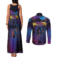 Aotearoa Arts Festival 2025 Couples Matching Tank Maxi Dress and Long Sleeve Button Shirt Maori Music Art Dance - Rhythmic Vibes