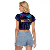 Aotearoa Arts Festival 2025 Raglan Cropped T Shirt Maori Music Art Dance - Rhythmic Vibes