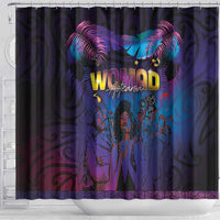 Aotearoa Arts Festival 2025 Shower Curtain Maori Music Art Dance - Rhythmic Vibes