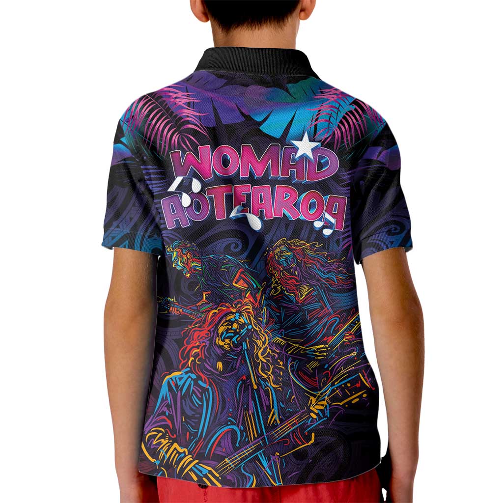 Aotearoa Arts Festival 2025 Kid Polo Shirt Maori Performing Art and Music - Rhythmic Vibes