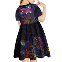 Aotearoa Arts Festival 2025 Kid Short Sleeve Dress Maori Performing Art and Music - Rhythmic Vibes LT03 - Polynesian Pride