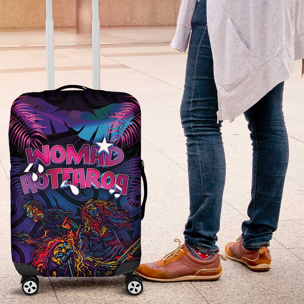 Aotearoa Arts Festival 2025 Luggage Cover Maori Performing Art and Music - Rhythmic Vibes LT03 Black - Polynesian Pride