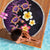 Hawaiian Turtles and Plumeria Beach Blanket Polynesian Art Tribal Tattoo Deep Violet Color