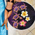 Hawaiian Turtles and Plumeria Beach Blanket Polynesian Art Tribal Tattoo Deep Violet Color