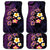 Hawaiian Turtles and Plumeria Car Mats Polynesian Art Tribal Tattoo Deep Violet Color