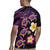 Hawaiian Turtles and Plumeria Rugby Jersey Polynesian Art Tribal Tattoo Deep Violet Color