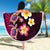 Hawaiian Turtles and Plumeria Beach Blanket Polynesian Art Tribal Tattoo Cerise