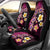 Hawaiian Turtles and Plumeria Car Seat Cover Polynesian Art Tribal Tattoo Cerise