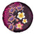 Hawaiian Turtles and Plumeria Spare Tire Cover Polynesian Art Tribal Tattoo Cerise