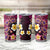 Hawaiian Turtles and Plumeria Tumbler Cup Polynesian Art Tribal Tattoo Cerise