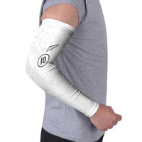 Custom New Zealand Football Arm Sleeves The Whites-Sporty T90 Style LT03 - Polynesian Pride