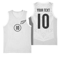 Custom New Zealand Football Basketball Jersey The Whites-Sporty T90 Style LT03 - Polynesian Pride