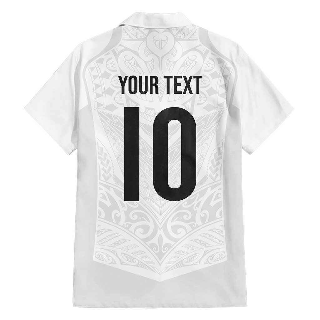 Custom New Zealand Football Family Matching Puletasi and Hawaiian Shirt The Whites-Sporty T90 Style LT03 - Polynesian Pride