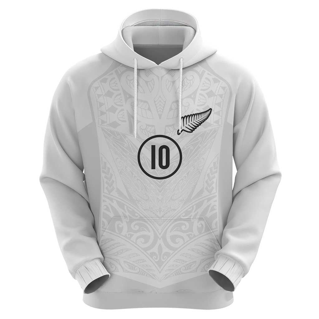 Custom New Zealand Football Hoodie The Whites-Sporty T90 Style - Polynesian Pride