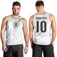 Custom New Zealand Football Men Tank Top The Whites-Sporty T90 Style LT03 - Polynesian Pride