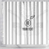 Custom New Zealand Football Shower Curtain The Whites-Sporty T90 Style LT03 - Polynesian Pride