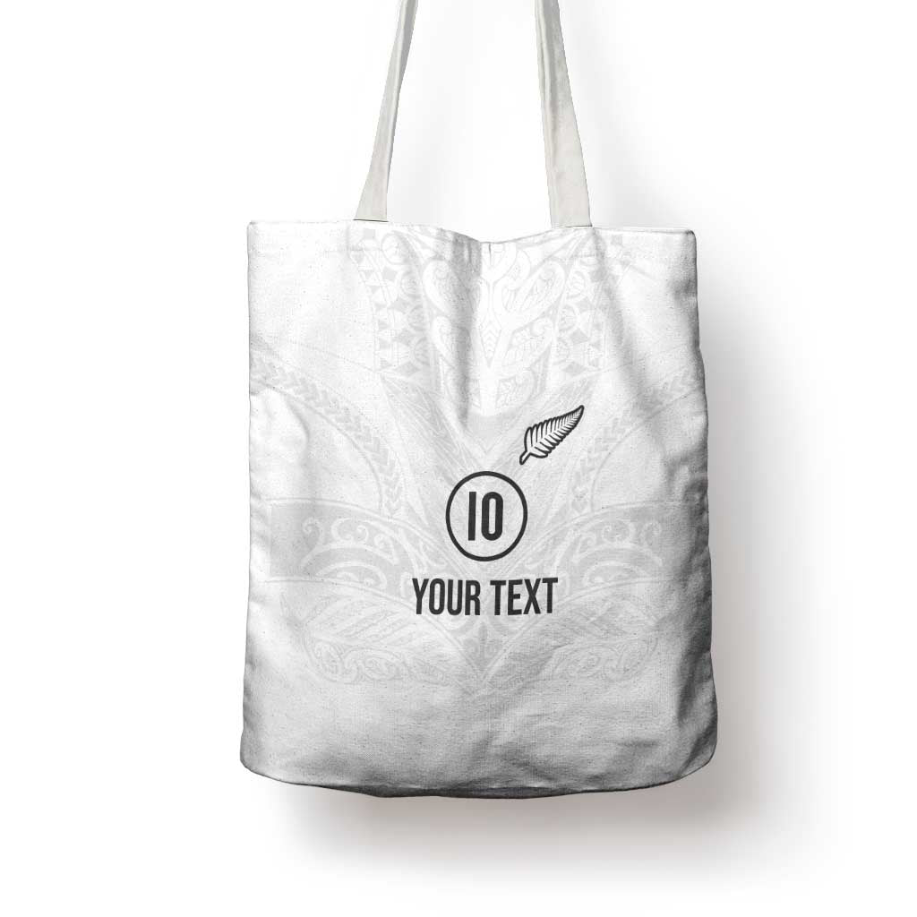 Custom New Zealand Football Tote Bag The Whites-Sporty T90 Style LT03 - Polynesian Pride