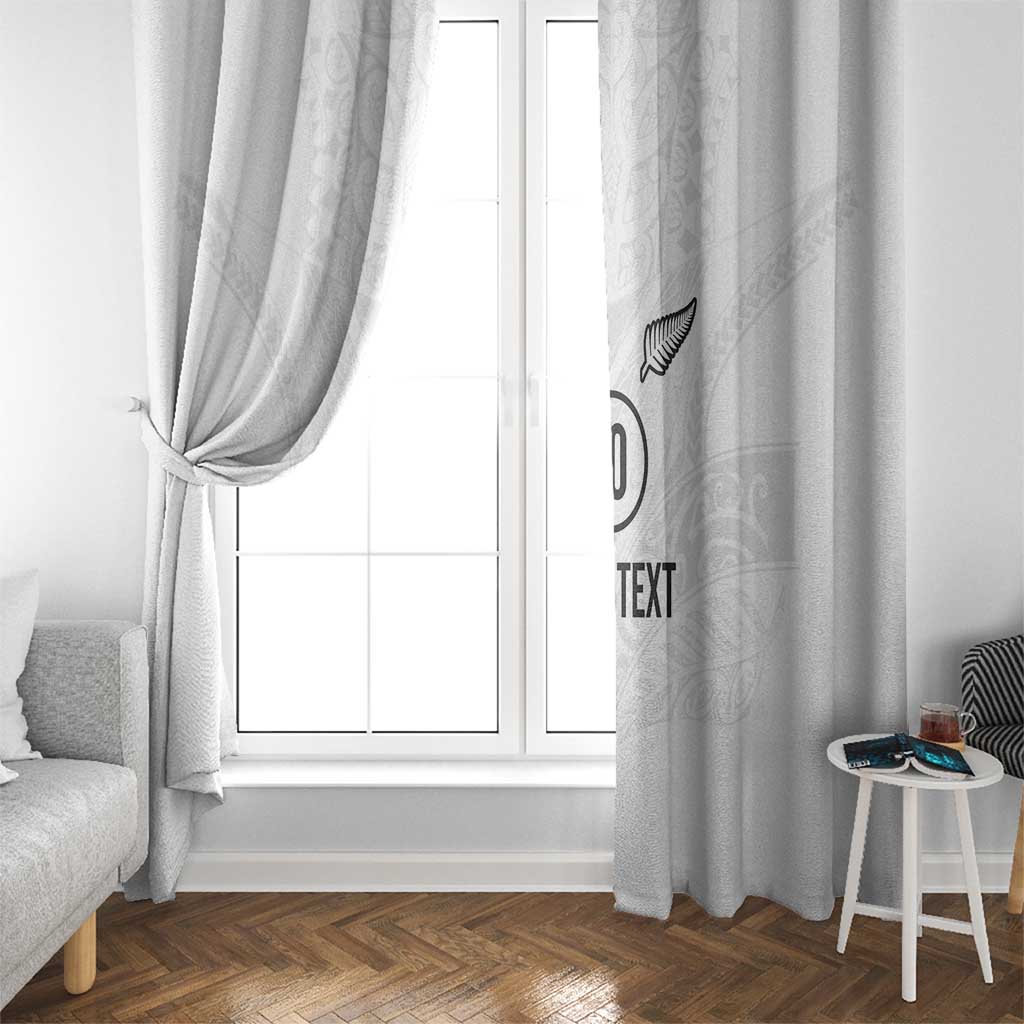 Custom New Zealand Football Window Curtain The Whites-Sporty T90 Style - Polynesian Pride