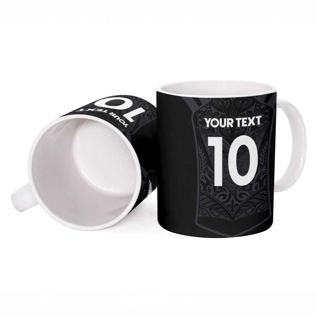 Custom Aotearoa Rugby Ceramic Mug The Blacks-Sporty T90 Style - Polynesian Pride