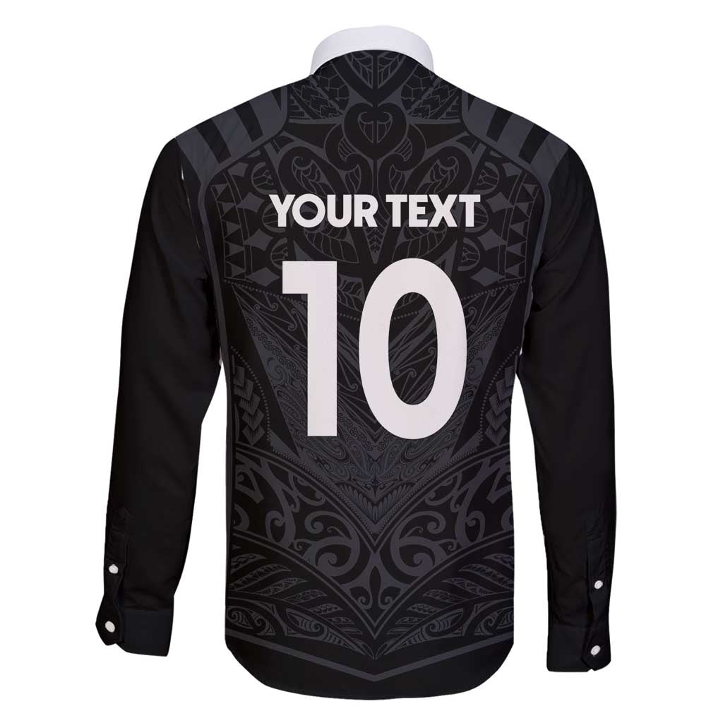 Custom Aotearoa Rugby Family Matching Long Sleeve Bodycon Dress and Hawaiian Shirt The Blacks-Sporty T90 Style LT03 - Polynesian Pride