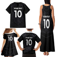 Custom Aotearoa Rugby Family Matching Tank Maxi Dress and Hawaiian Shirt The Blacks-Sporty T90 Style LT03 - Polynesian Pride