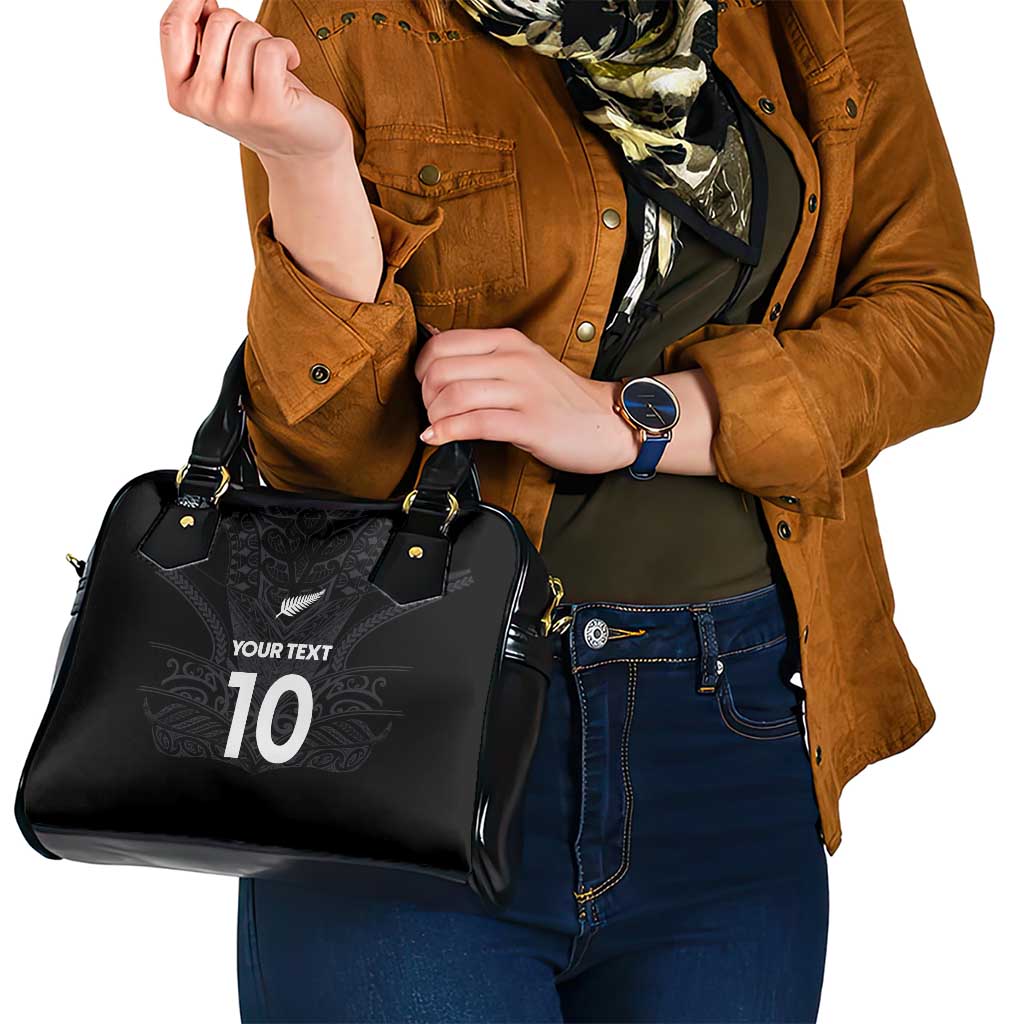 Custom Aotearoa Rugby Shoulder Handbag The Blacks-Sporty T90 Style - Polynesian Pride