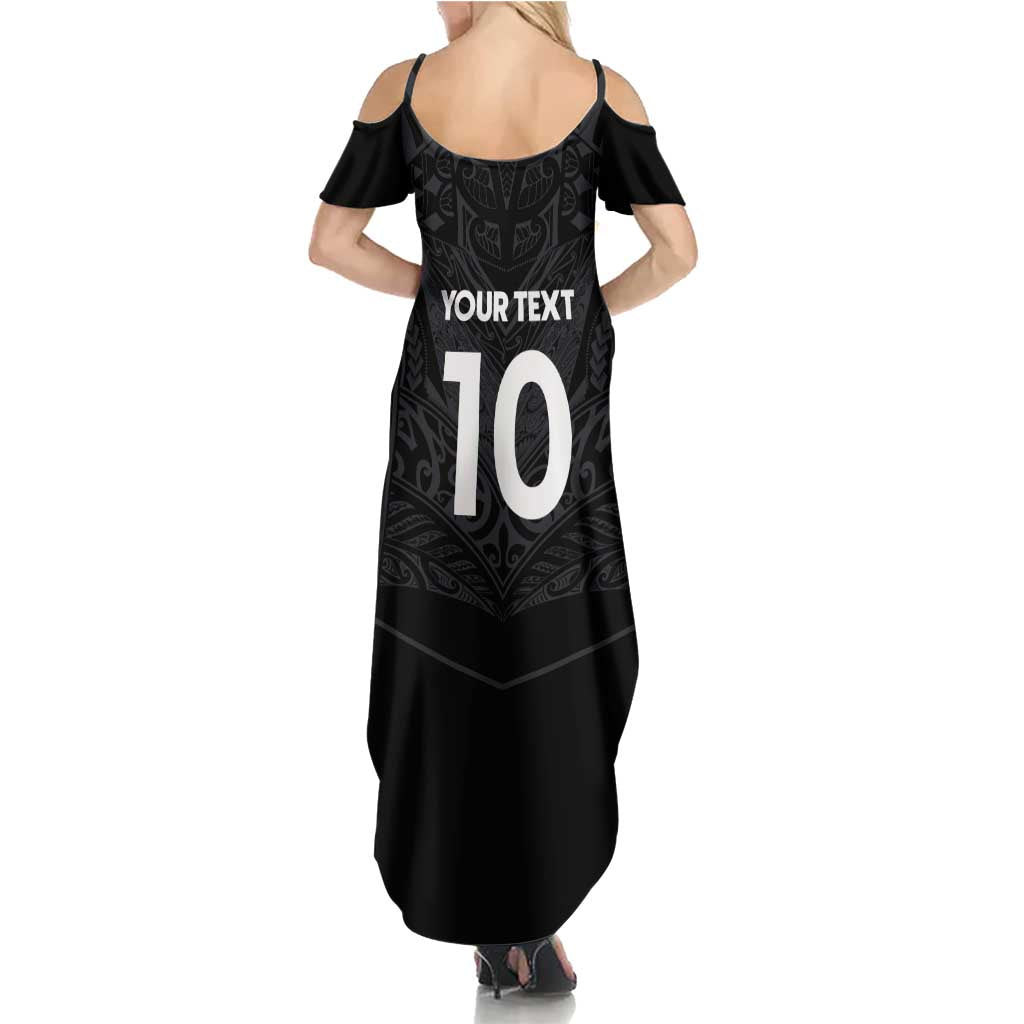Custom Aotearoa Rugby Summer Maxi Dress The Blacks-Sporty T90 Style - Polynesian Pride