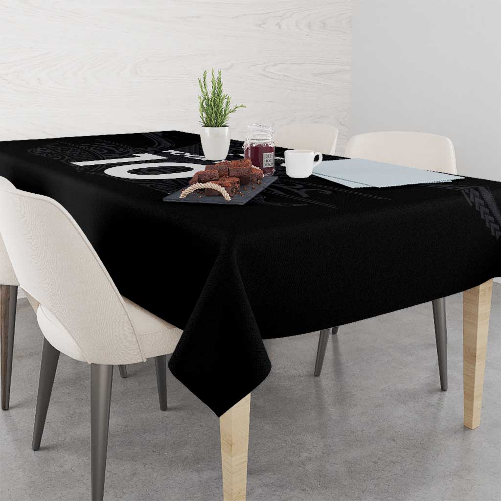 Custom Aotearoa Rugby Tablecloth The Blacks-Sporty T90 Style - Polynesian Pride
