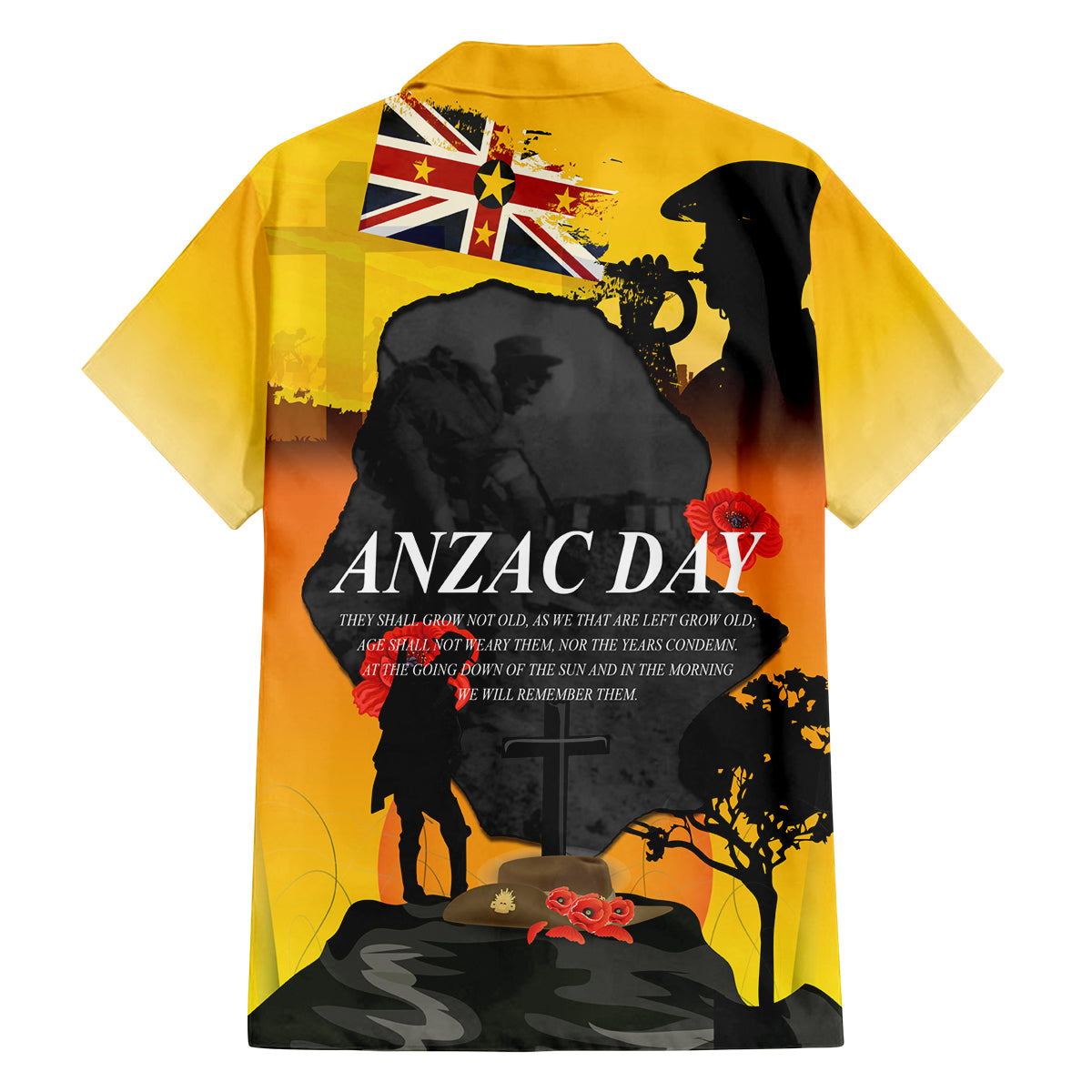 Niue ANZAC Day Family Matching Tank Maxi Dress and Hawaiian Shirt Soldier and Gallipoli Lest We Forget LT03 - Polynesian Pride
