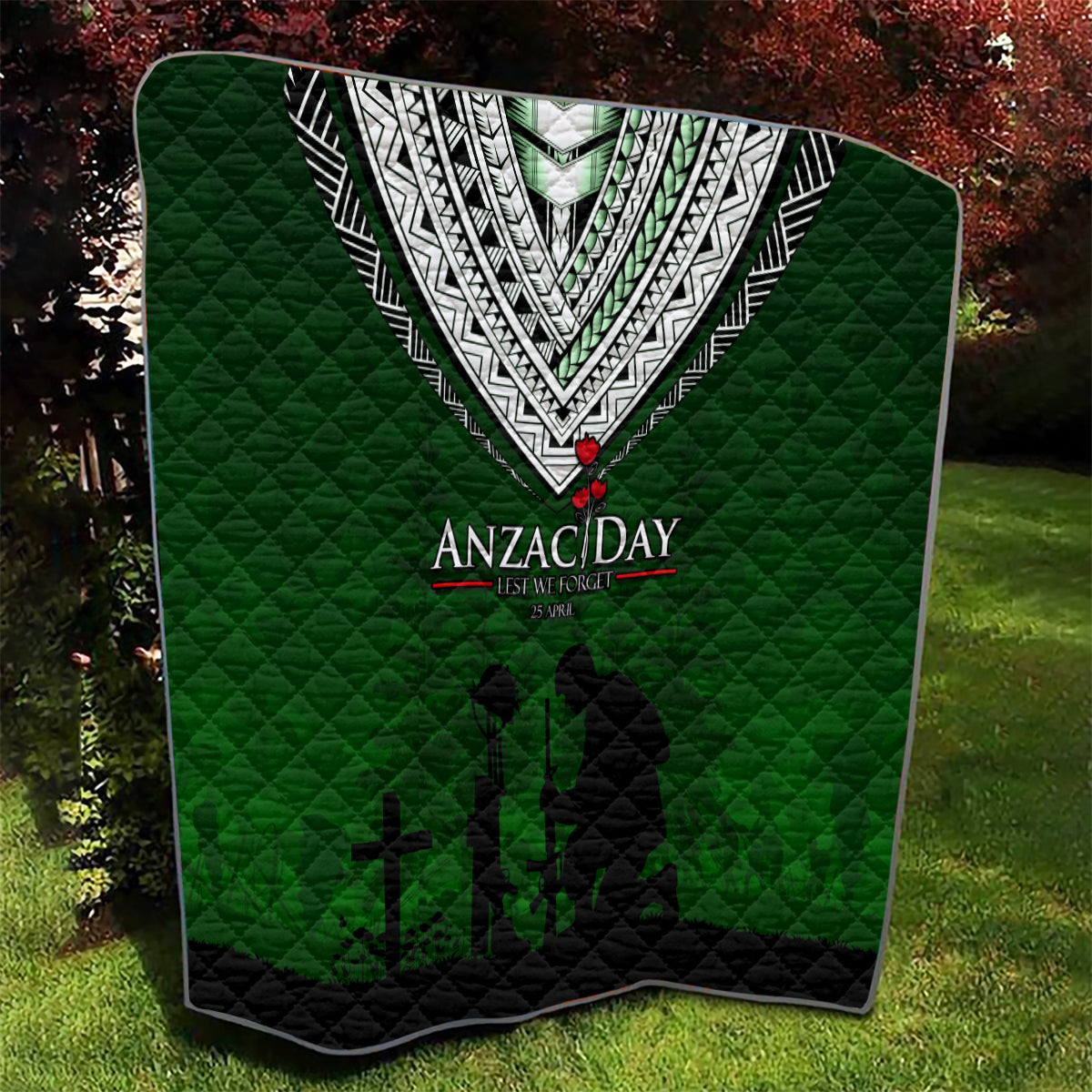 Norfolk Island ANZAC Day Quilt Soldier Lest We Forget Camouflage LT03 - Polynesian Pride