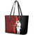 Tonga ANZAC Day Leather Tote Bag Red Poppies Flower Soldier Lest We Forget LT03 - Polynesian Pride