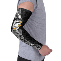 American Samoa Flag Day Arm Sleeves Tribal Tattoo with Eagle Black