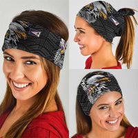 American Samoa Flag Day Neck Gaiter Tribal Tattoo with Eagle Black