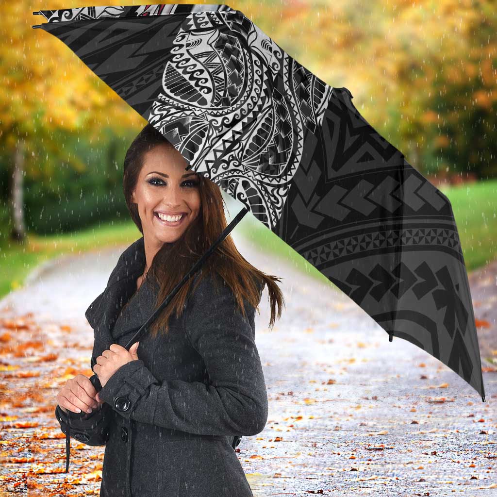 American Samoa Flag Day Umbrella Tribal Tattoo with Eagle Black