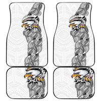 American Samoa Flag Day Car Mats Tribal Tattoo with Eagle White