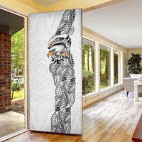 American Samoa Flag Day Door Cover Tribal Tattoo with Eagle White