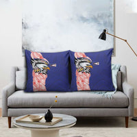 American Samoa Flag Day Pillow Cover Tribal Tattoo with Eagle Blue-Red