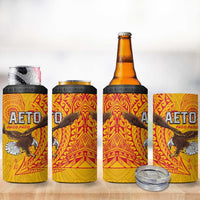 American Samoa Flag Day 4 in 1 Can Cooler Tumbler Fautasi Race Pago Pago-Aeto Eagle Wings Tribal Style LT03 - Polynesian Pride