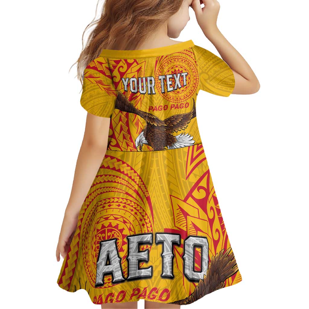 Personalised American Samoa Flag Day Family Matching Puletasi and Hawaiian Shirt Fautasi Race Pago Pago-Aeto Eagle Wings Tribal Style LT03 - Polynesian Pride