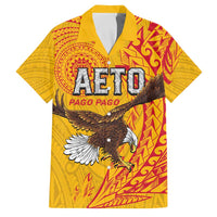 Personalised American Samoa Flag Day Family Matching Summer Maxi Dress and Hawaiian Shirt Fautasi Race Pago Pago-Aeto Eagle Wings Tribal Style LT03 Dad's Shirt - Short Sleeve Multicolor - Polynesian Pride