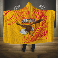 American Samoa Flag Day Hooded Blanket Fautasi Race Pago Pago-Aeto Eagle Wings Tribal Style