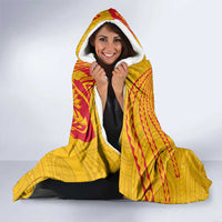 American Samoa Flag Day Hooded Blanket Fautasi Race Pago Pago-Aeto Eagle Wings Tribal Style