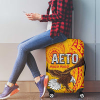 American Samoa Flag Day Luggage Cover Fautasi Race Pago Pago-Aeto Eagle Wings Tribal Style