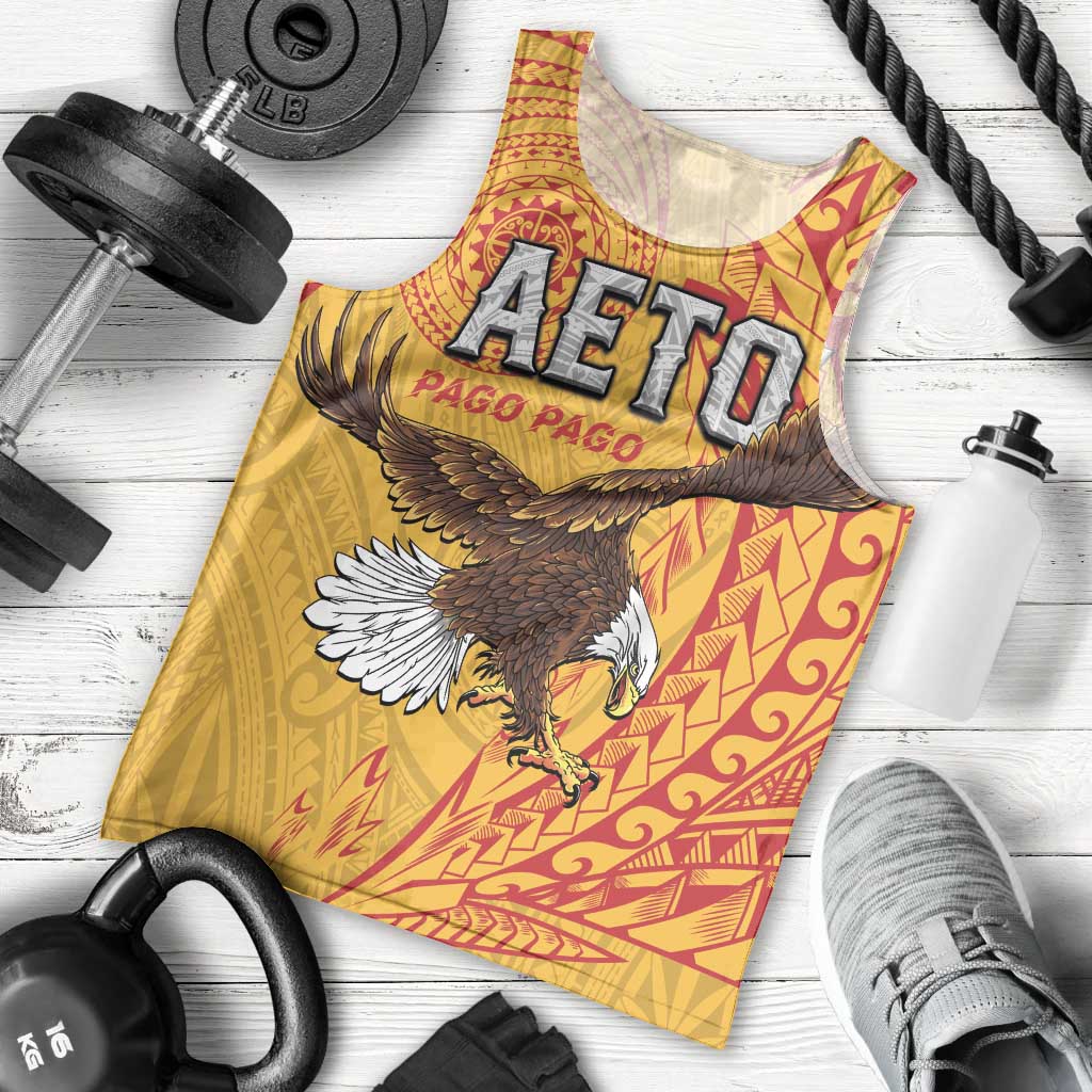 Personalised American Samoa Flag Day Men Tank Top Fautasi Race Pago Pago-Aeto Eagle Wings Tribal Style